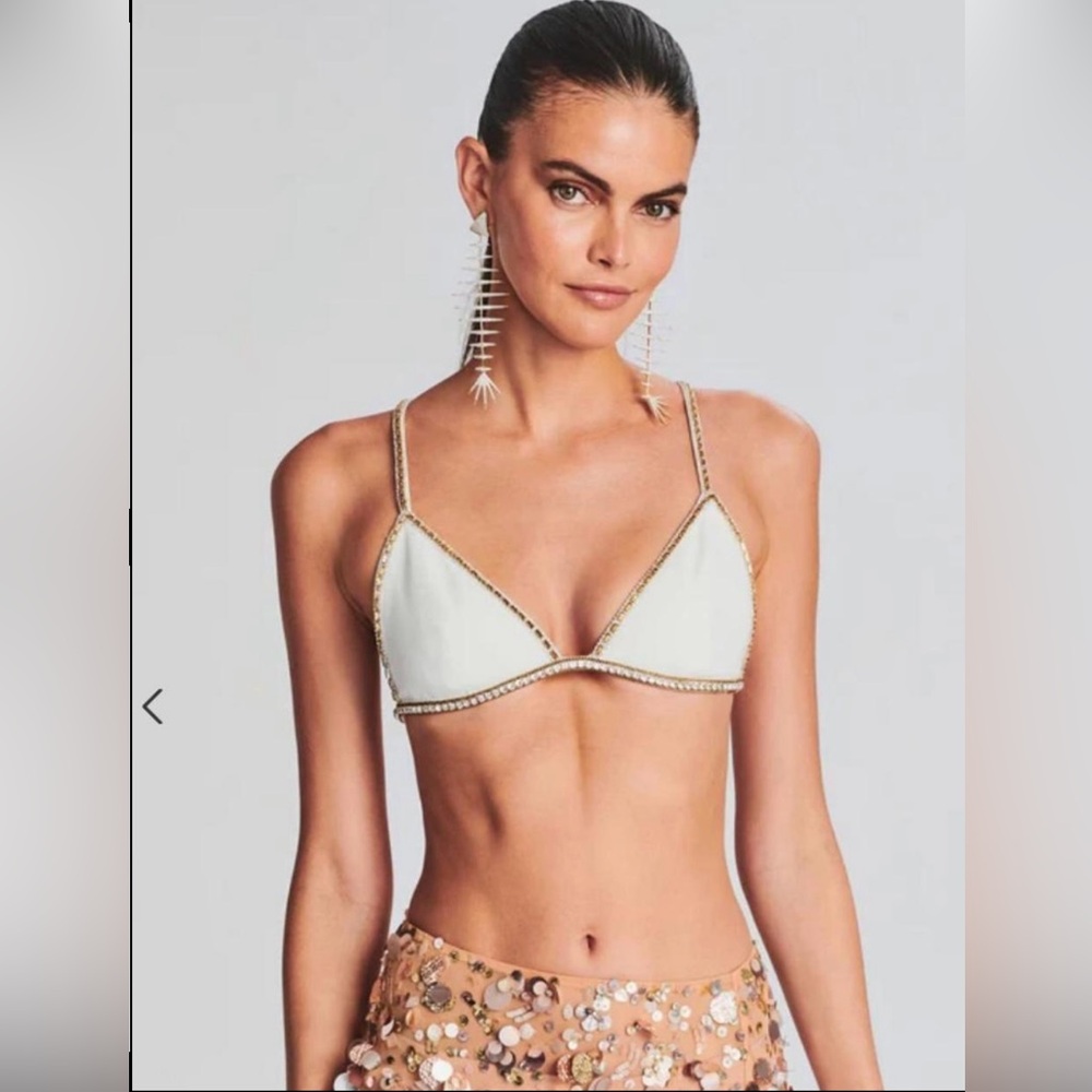 Retrofete DEJA Crystal Embellished bra